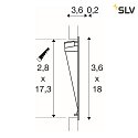 SLV LED Wandeinbauleuchte NOTAPO, 3000K, 6lm, weiß, 18cm