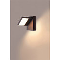 SLV LED Auenwandleuchte ABRIDOR, IP55 IK03, 12W 3000/4000K (CCT Switch) 980lm, schwenkbar, Anthrazit