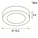 SLV Lampada da parete e soffitto SENSER 18 CW rotondo IP20, Bianco
