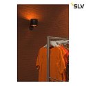 SLV Lampada da parete FENDA girevole, ruotabile, senza paralume E27 IP20, Nero dimmerabile