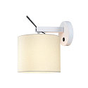 SLV Luminaire mural FENDA pivotant, rotatif, sans abat-jour E27 IP20, blanche gradable