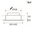 SLV Apparecchio da incasso a soffitto NEW TRIA 68 I CS LED angolare, Nero