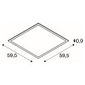 Apparecchio da incasso a soffitto LED PANEL 600x600 per VDU, piazza IP20