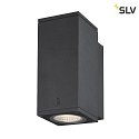 Premium-LED Outdoor Wandleuchte ENOLA SQUARE SINGLE CCT, IP65 IK02, Größe S, 6W 3000/4000K 390/450lm 30°, CRi>90, Anthrazit