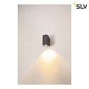 Premium-LED Outdoor Wandleuchte ENOLA SQUARE SINGLE CCT, IP65 IK02, Größe S, 6W 3000/4000K 390/450lm 30°, CRi>90, Anthrazit
