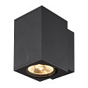 SLV Premium-LED Outdoor Wandleuchte ENOLA SQUARE SINGLE CCT, IP65 IK02, Gre M, 10W 3000/4000K 720/820lm 38, CRi>90, Anthrazit