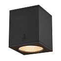 Premium-LED Outdoor Deckenleuchte ENOLA SQUARE CCT, IP65 IK02, Größe M, 10W 3000/4000K 700/800lm 38°, CRi>90, Anthrazit