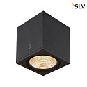 SLV Plafonnier extérieur ENOLA SQUARE CCT IP 65, anthrazit, transparent 