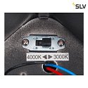 SLV Plafonnier extérieur ENOLA SQUARE CCT IP 65, anthrazit, transparent 