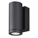 SLV Outdoor LED Auenwandleuchte ENOLA ROUND SINGLE CCT, IP65 IK06, CRi>90, Anthrazit, Gre S, 6W 3000/4000K 390/450lm 30