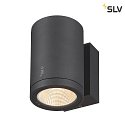 SLV Luminaire mural dextérieur ENOLA ROUND SINGLE CCT Bas, CCT Switch, médium IP65, anthrazit 