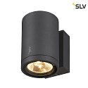 SLV Luminaire mural dextérieur ENOLA ROUND SINGLE CCT Bas, CCT Switch, médium IP65, anthrazit 