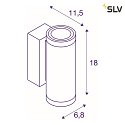 Applique da esterno ENOLA ROUND UP/DOWN CCT - S su / giù, piccolo, CCT Switch IP65, antracite 