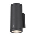 SLV LED Außenwandleuchte ENOLA ROUND UP/DOWN CCT, IP65 IK06, CRi >90, Anthrazit, Größe M, 20W 3000/4000K 1660/1900lm 2x38° SLV LED Außenwandleuchte ENOLA ROUND UP/DOWN CCT, IP65 IK06, CRi >90, Anthrazit, Größe M, 20W 3000/4000K 1660/1900lm 2x38°
