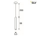 SLV Luci a sospesione HELIA AMBIENT 35 INDOOR senza rosetta, Opaco, Nero dimmerabile