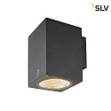 SLV Premium-LED Outdoor Wandleuchte ENOLA SQUARE SINGLE CCT, IP65 IK02, Größe L, 35W 3000/4000K 3100/3400lm 30°, CRi>90