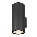 SLV LED Auenwandleuchte ENOLA ROUND UP/DOWN CCT, IP65 IK06, CRi >90, Anthrazit, Gre L, 55W 3000/4000K 5400/6000lm 2x38