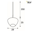 SLV Luci a sospesione PANTILO CONVEX 29 E27, Cromo