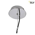 SLV Pendant luminaire PANTILO CONVEX 40 Indoor, E27, chrome, with canopy