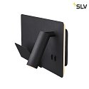 SLV LED Wall luminaire SOMNILA SPOT Indoor, 13W, 3000K, Spot 65lm,  incl. USB port, Spot left, black, back light 370lm