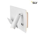 SLV Lampada da parete SOMNILA SPOT INDOOR con connessione USB, Bianco