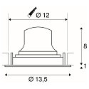 Apparecchio da incasso a soffitto NUMINOS DL M girevole, ruotabile IP20, Nero
