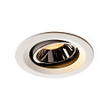 Apparecchio da incasso a soffitto NUMINOS DL M girevole, ruotabile IP20, Cromo, Bianco