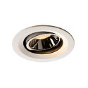 Apparecchio da incasso a soffitto NUMINOS DL M girevole, ruotabile IP20, Cromo, Bianco