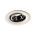 Apparecchio da incasso a soffitto NUMINOS DL M girevole, ruotabile IP20, Cromo, Bianco