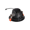Apparecchio da incasso a soffitto NUMINOS DL L girevole, ruotabile IP20, Nero