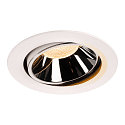 LED Ceiling recessed luminaire NUMINOS DL XL, 2700K, IP20, rotatable / pivotable, 40, 3400lm, UGR 18, white/chrome