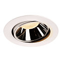 LED Ceiling recessed luminaire NUMINOS DL XL, 3000K, IP20, rotatable / pivotable, 55, 3500lm, UGR 19, white/chrome