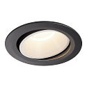LED Ceiling recessed luminaire NUMINOS DL XL, 4000K, IP20, rotatable / pivotable, 40, 3800lm, UGR 18, black/white