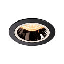 LED Ceiling recessed luminaire NUMINOS DL M, 2700K, IP20, 40, 1550lm, UGR 17, black/chrome