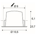 Apparecchio da incasso a soffitto NUMINOS DL M IP20, Nero