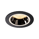 LED Deckeneinbauleuchte NUMINOS DL M, 3000K, IP20, 20, 1550lm, UGR 17, Schwarz / Chrom