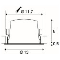 Apparecchio da incasso a soffitto NUMINOS DL L IP20, Nero