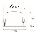 Apparecchio da incasso a soffitto NUMINOS DL XL IP20, Nero