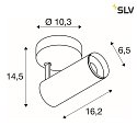 SLV Plafoniera NUMINOS SPOT PHASE S IP20, nero dimmerabile