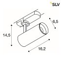 SLV Luminaire triphasé NUMINOS DALI S, noir 