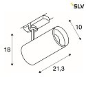 SLV Apparecchio trifase NUMINOS DALI L, Nero