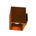 SLV LED Auenwandleuchte RUSTY UP/DOWN, IP65 IK02, CCT Switch 3000/4000K, FeCSi-Stahl gerostet, Eckig