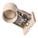 SLV LED Auenwandleuchte RUSTY UP/DOWN, IP65 IK02, CCT Switch 3000/4000K, FeCSi-Stahl gerostet, Rund