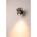 SLV Luminaire mural dextrieur THE BRACKET CW angulaire, rglable GU10 IP65, anthrazit, transparent gradable