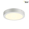 SLV LED Wall / Ceiling luminaire SENSER 24 CW, round, 15W, IP20, white, 4000K, 1300lm
