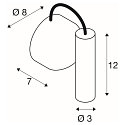 LED Wandleuchte KARPO MAGN WL, 3000K, 350lm, schwarz