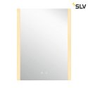 SLV Lampada da parete TRUKKO angolare IP44, latteo, Argento dimmerabile