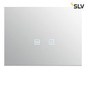 SLV Lampada da parete TRUKKO angolare IP44, latteo, Argento dimmerabile
