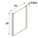 SLV Lampada da parete TRUKKO angolare IP44, latteo, Argento dimmerabile