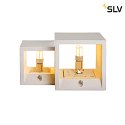 SLV Wall luminaire PLASTRA WL CUBES, QT14, IP20, white